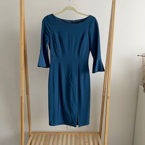 WHITE HOUSE BLACK MARKET Teal/Blue Dress